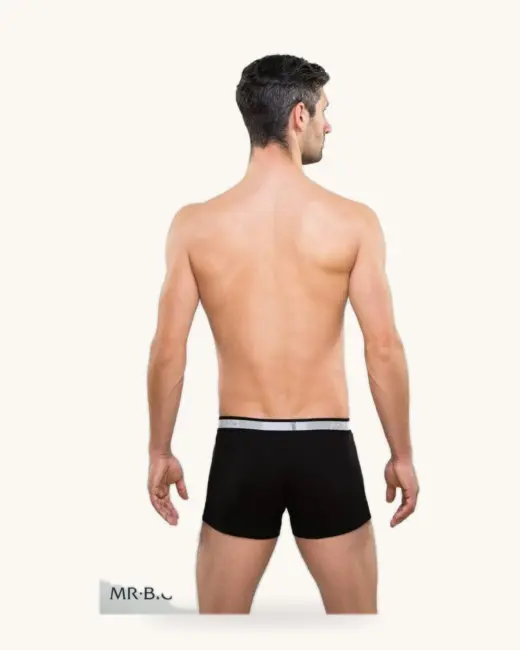 Férfi rávarrt gumis boxer díszgombbal