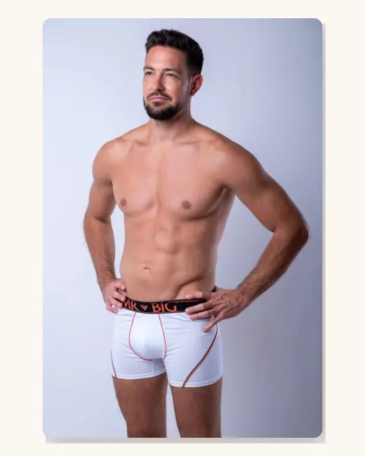Férfi boxer alsónadrág – rávarrt gumival