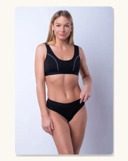 Sport melltartó pamutból, nagy méretben is (S–5XL)