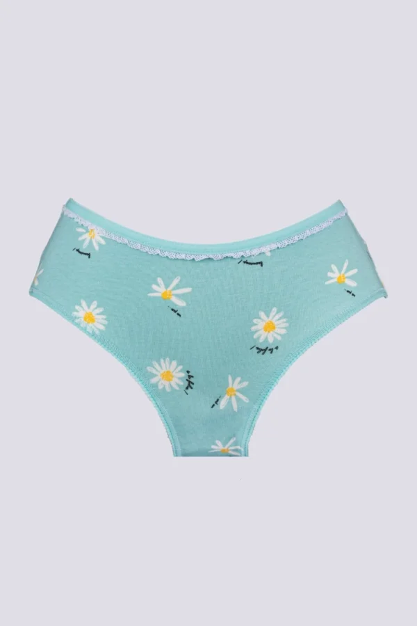 Női mintás slip bugyi pamutból – 7. kép