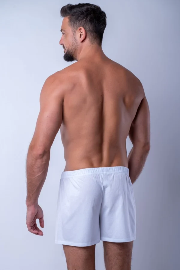 Bőszárú boxer – fehér Bőszárú boxer alsónadrág férfiaknak - 4-7XL – 6. kép