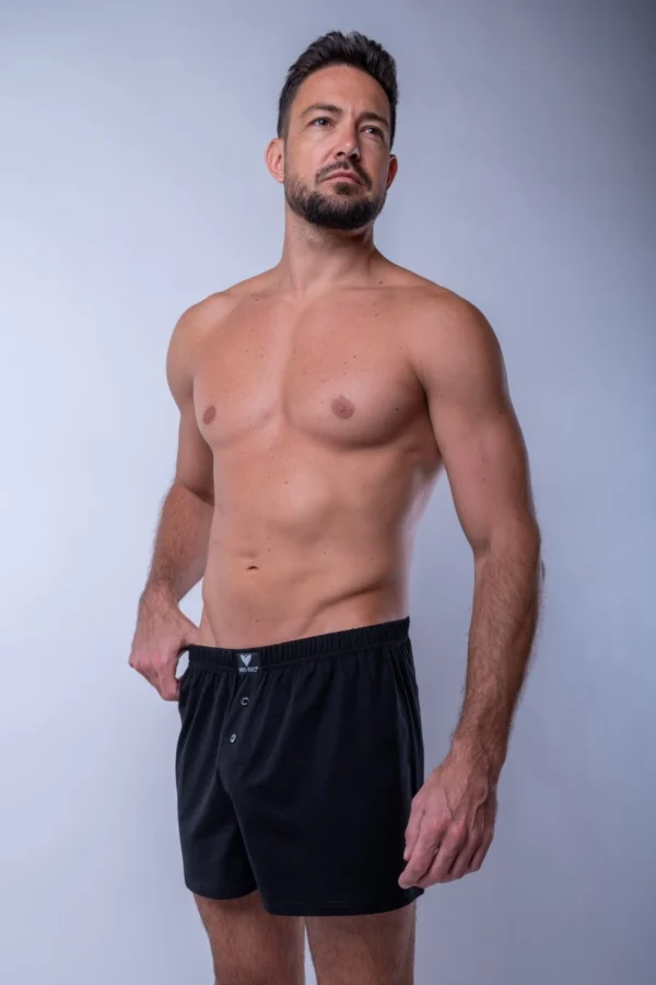 Bőszárú boxer – fekete Bőszárú boxer alsónadrág férfiaknak - 4-7XL – 8. kép