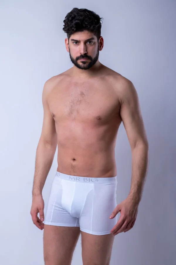 Férfi boxer – fehér Férfi boxer rávarrt gumis classic fazon – 16. kép