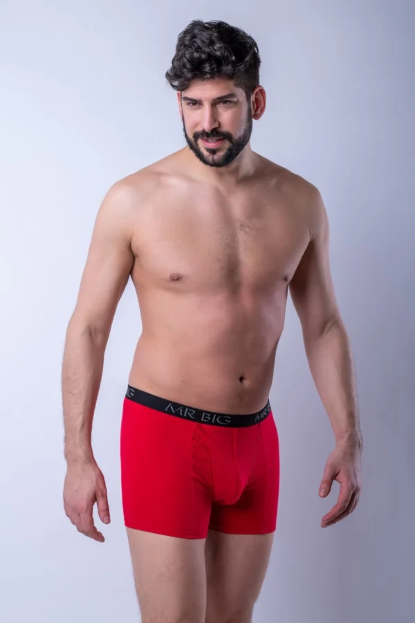 Férfi boxer – piros Férfi boxer rávarrt gumis classic fazon – 29. kép