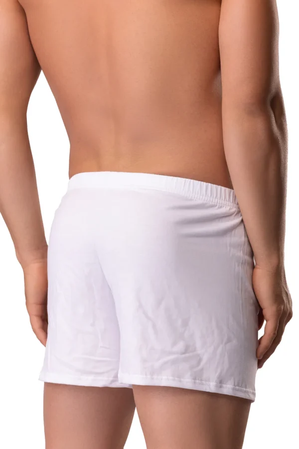 Bőszárú boxer – fehér Bőszárú boxer alsónadrág férfiaknak - 4-7XL – 2. kép