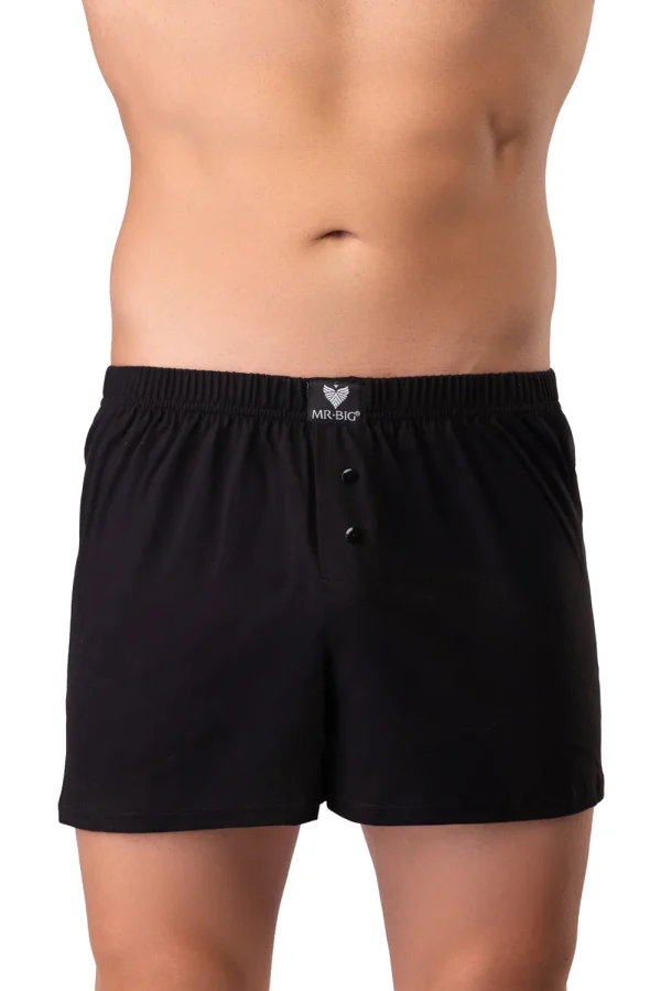 Bőszárú boxer – fekete Bőszárú boxer alsónadrág férfiaknak - 4-7XL – 3. kép