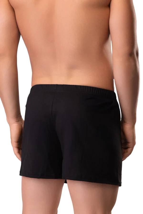 Bőszárú boxer – fekete Bőszárú boxer alsónadrág férfiaknak - 4-7XL – 4. kép