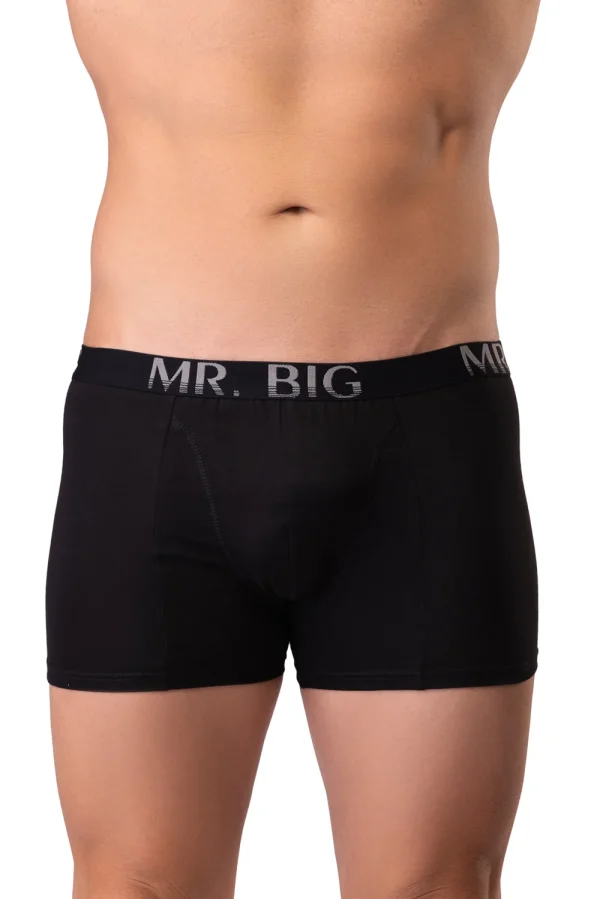 Férfi boxer – fekete Férfi boxer rávarrt gumis classic fazon – 7. kép