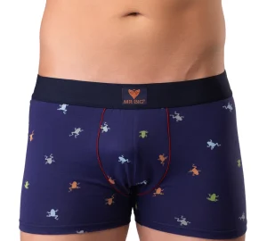 Férfi rávarrt gumis mintás boxer pamutból