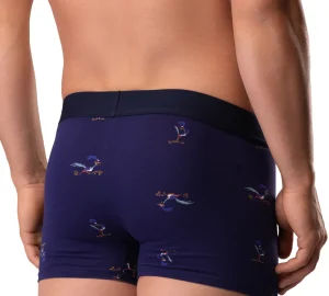 Férfi rávarrt gumis mintás boxer pamutból