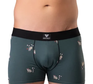 Férfi rávarrt gumis mintás boxer pamutból