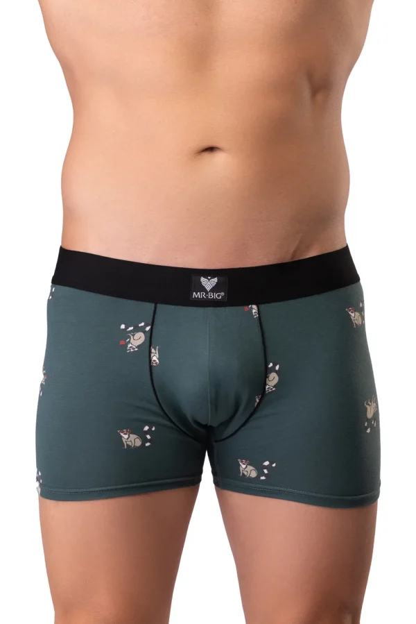 Férfi rávarrt gumis mintás boxer pamutból – csomag: 5, 10 vagy 15 db – 3. kép