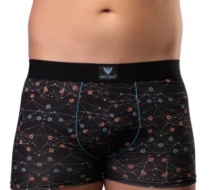 Férfi rávarrt gumis mintás boxer pamutból