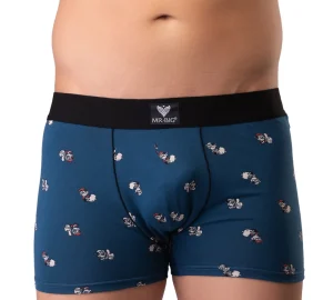Férfi rávarrt gumis mintás boxer pamutból