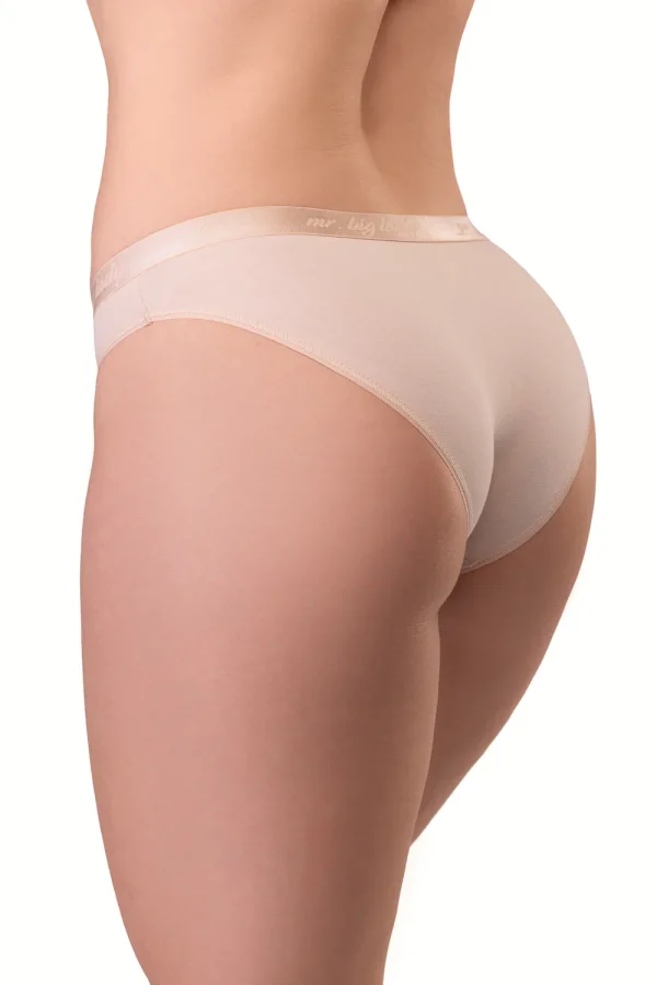 Női rávarrt gumis slip bugyi pamutból – 2. kép